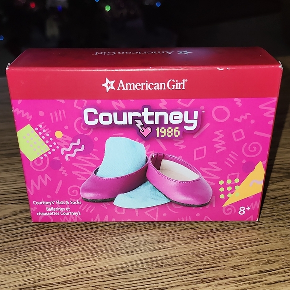 American Girl Doll Courtney Pink Flats Shoes & socks for 18